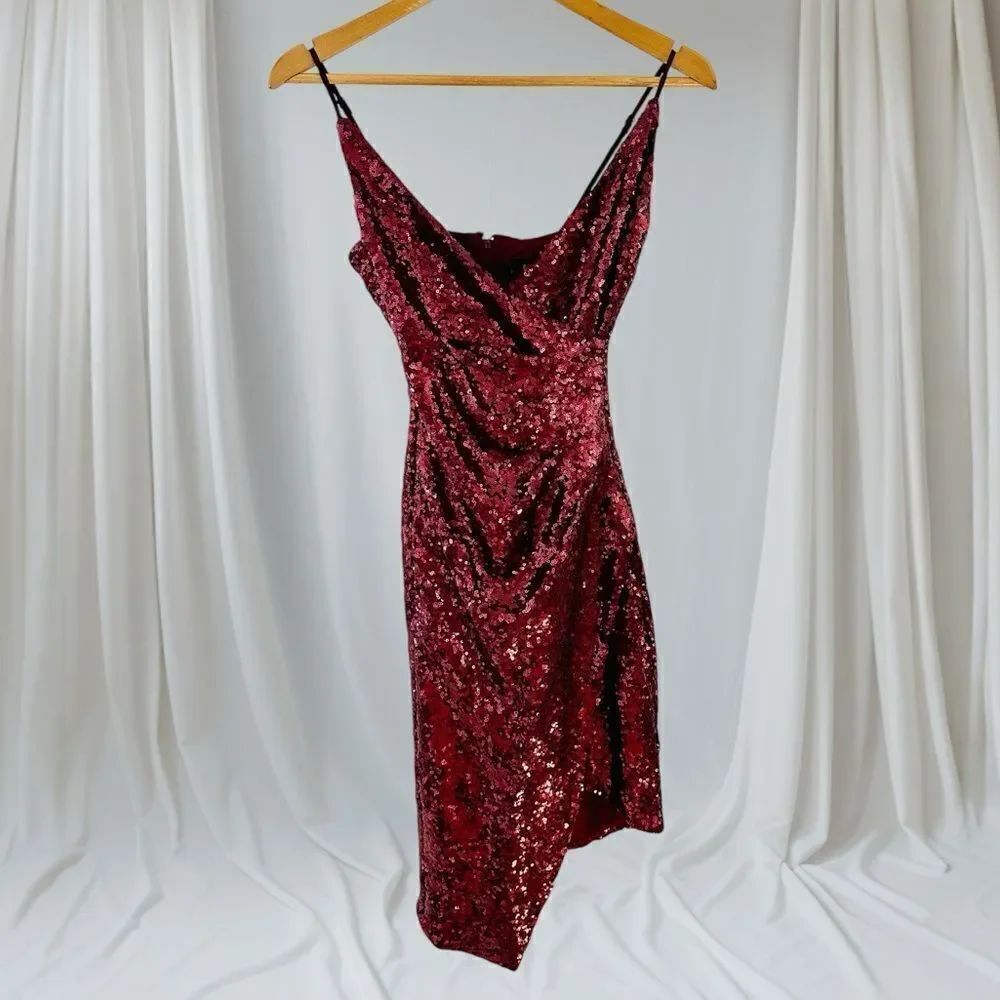 B. Smart Ruby Red Sequins Dress Size 3
